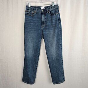 Pistola Charlie High Rise Straight Ankle Jeans Women's 30 Blue Medium Wash